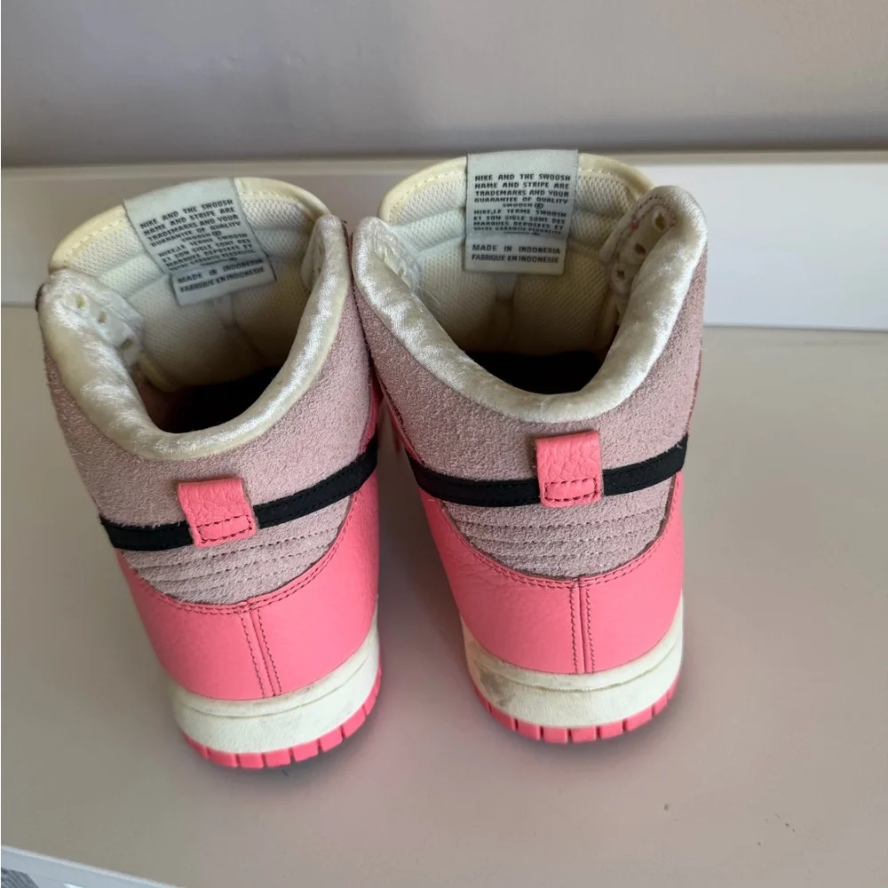 Nike Dunk High‎ EMB NBA 75th Anniversary Pink Prime Sneakers womens 8